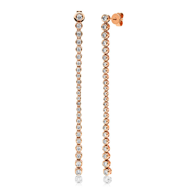 Ohrschmuck 18 kt RG, 48 Brill. 1,29 ct, TW-si