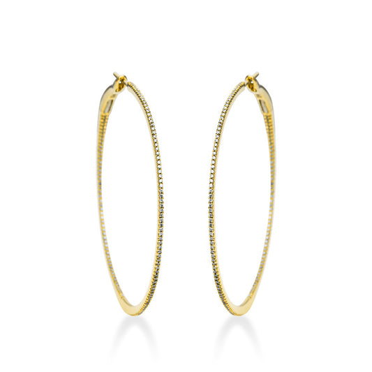 Creolen 18 kt GG, 272 Dia. 0,55 ct, TW-si