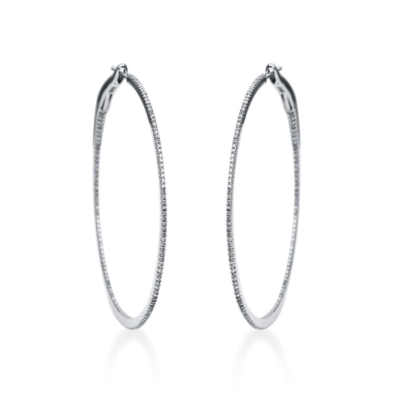 Creolen 18 kt WG, 272 Brill. 0,54 ct, TW-si