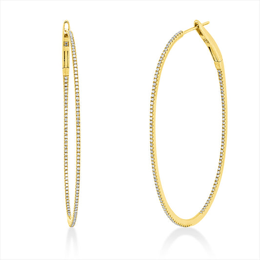 Creolen 18 kt GG, 232 Dia. 0,48 ct, TW-si