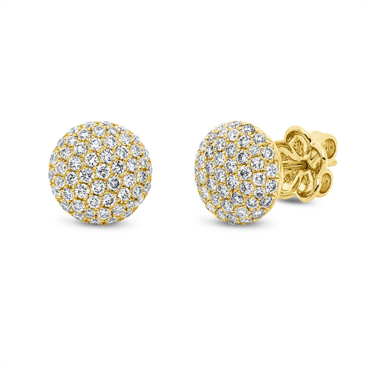 Ohrstecker 18 kt GG, 110 Brill. 1,12 ct, TW-vsi