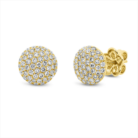 Ohrstecker 18 kt GG, 110 Brill. 1,14 ct, TW-vsi