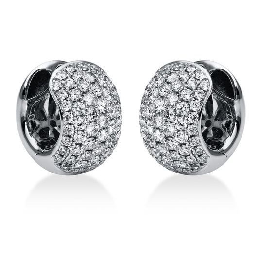 Creolen 18 kt WG, 122 Brill. 1,73 ct, TW-vsi