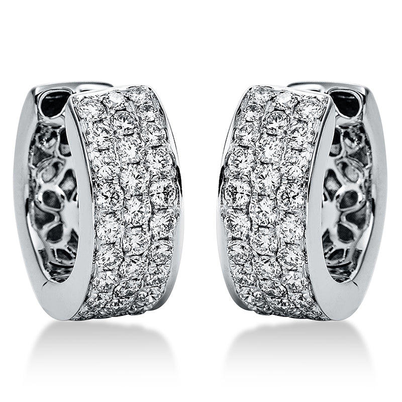 Creolen 18 kt WG, 62 Brill. 1,10 ct, TW-vsi