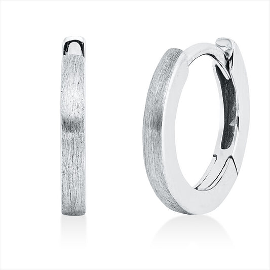 Creolen 18 kt WG, mattiert
