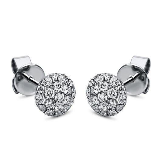 Ohrstecker 18 kt WG, 38 Brill. 0,50 ct, TW-vsi