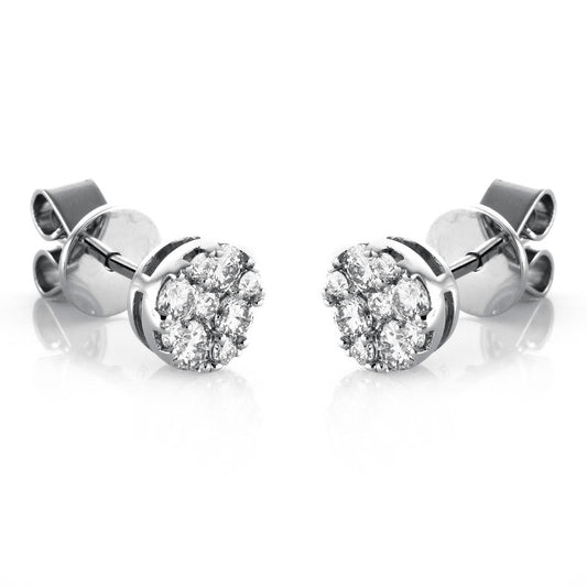 Ohrstecker 18 kt WG, 18 Brill. 0,52 ct, TW-si