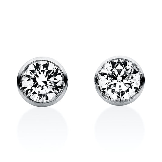 Ohrstecker 14 kt WG, 2 Brill. 0,50 ct, TW-si