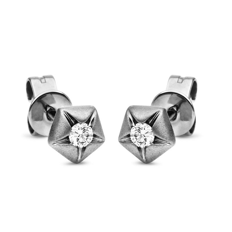 Ohrstecker 14 kt WG, 2 Brill. 0,10 ct, TW-si
