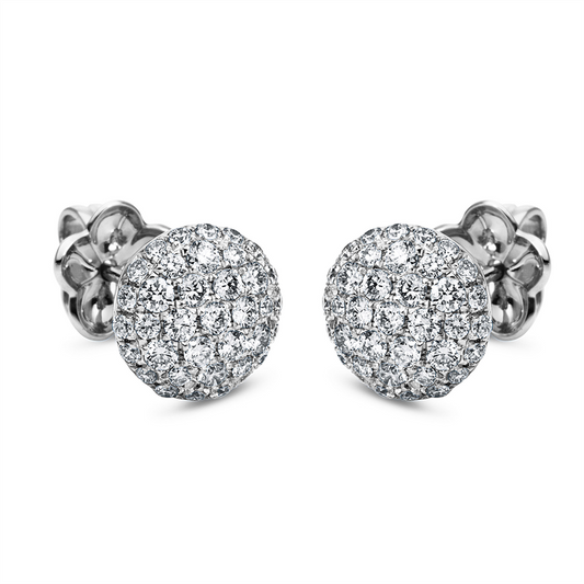 Ohrstecker 18 kt WG, 74 Brill. 0,90 ct, TW-vsi