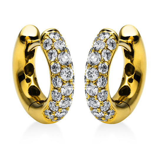 Creolen 18 kt GG, 44 Brill. 0,58 ct, TW-vsi