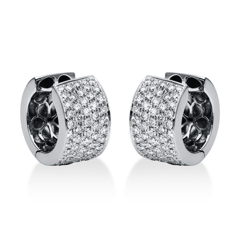 Creolen 18 kt WG, 112 Brill. 2,22 ct, TW-vsi