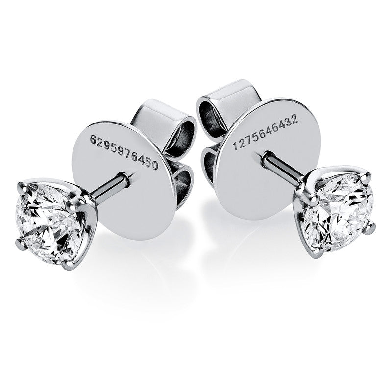 Ohrstecker 18 kt WG, GIA1275646432 + GIA6295976450, 2 Brill. 1,00 ct, TW-si