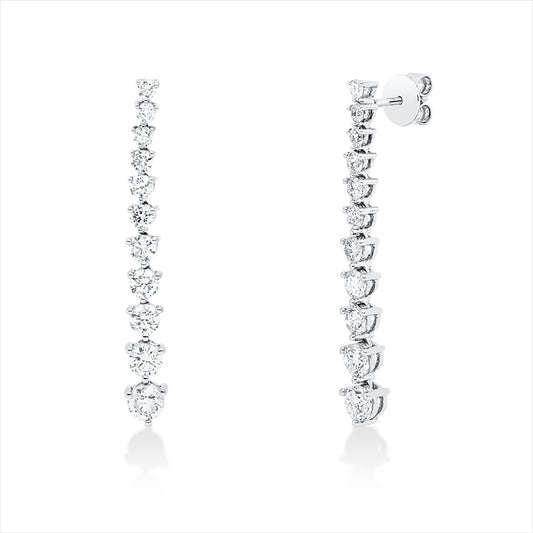 Ohrschmuck 18 kt WG, 22 Brill. 2,72 ct, TW-si