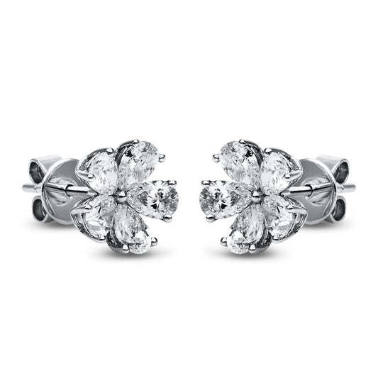 Ohrstecker 18 kt WG, 10 Tropfen 1,91 ct, TW-si