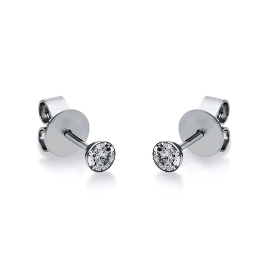 Ohrstecker 18 kt WG, 2 Brill. 0,25 ct, TW-si