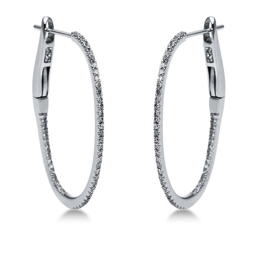 Creolen 18 kt WG, 98 Dia. 0,19 ct, TW-si