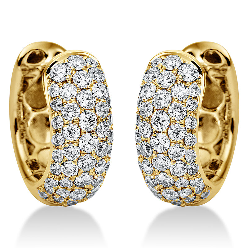 Creolen 18 kt GG, 100 Brill. 1,00 ct, TW-vsi