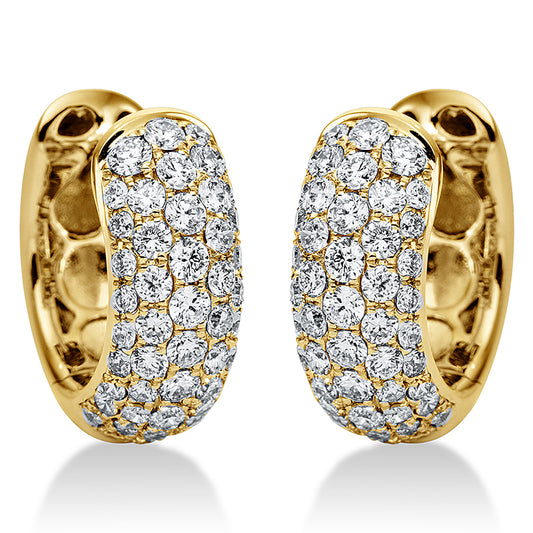 Creolen 18 kt GG, 100 Brill. 1,00 ct, TW-vsi