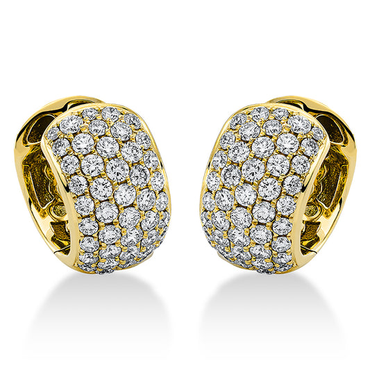 Creolen 18 kt GG, 90 Brill. 1,31 ct, TW-si