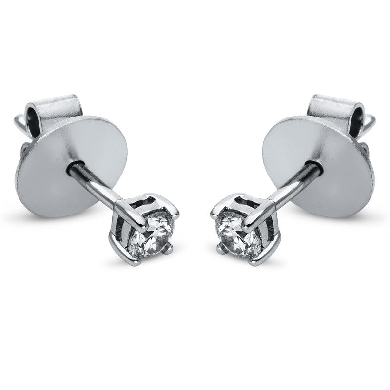 Ohrstecker 14 kt WG, 2 Brill. 0,19 ct, TW-si