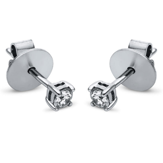 Ohrstecker 14 kt WG, 2 Brill. 0,19 ct, TW-si