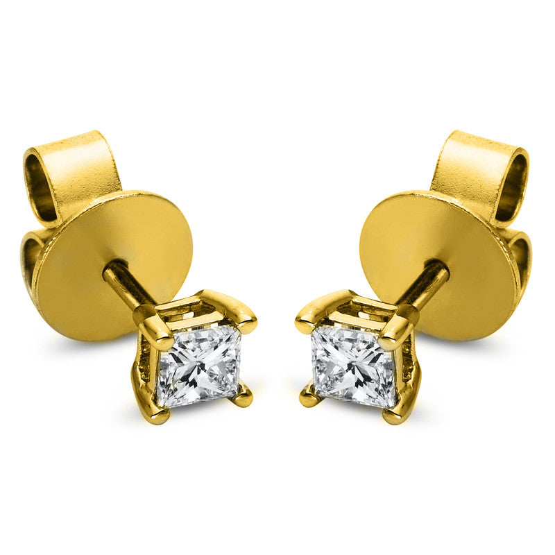 Ohrstecker 18 kt GG, 2 Princ. 0,38 ct, TW-si