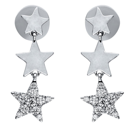 Ohrschmuck 18 kt WG, 22 Brill. 0,44 ct, TW-vsi/si