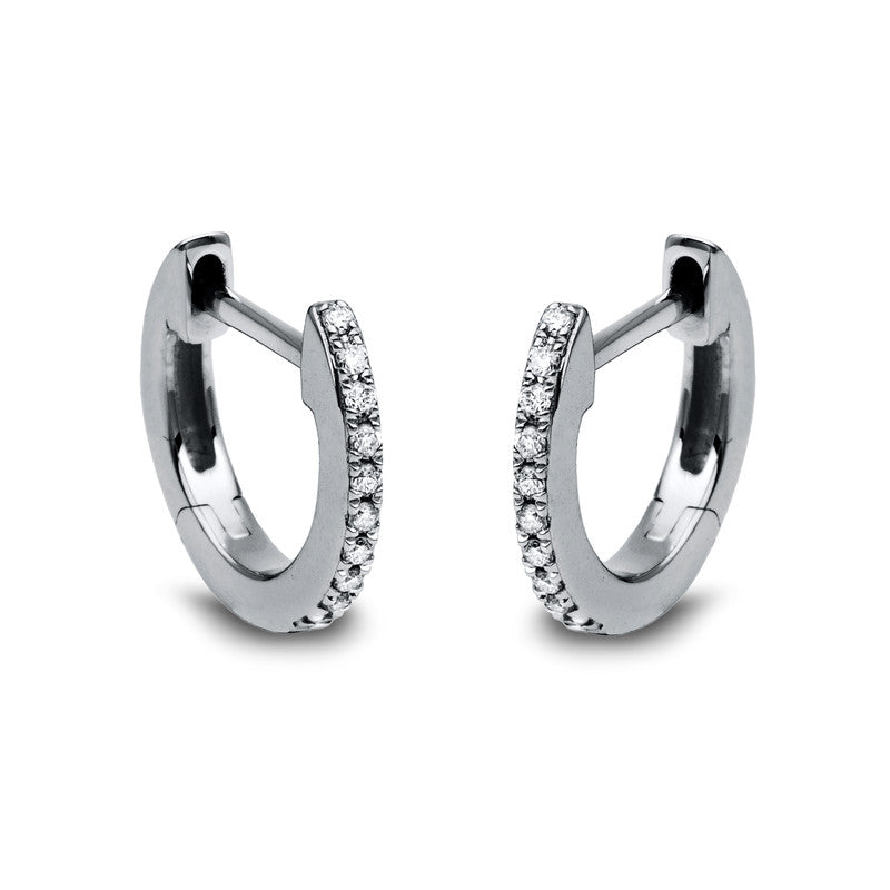 Creolen 18 kt WG, 20 Brill. 0,06 ct, TW-si