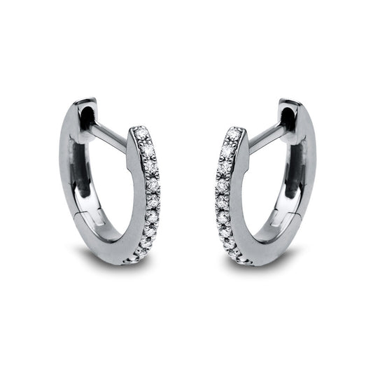 Creolen 18 kt WG, 20 Brill. 0,06 ct, TW-si