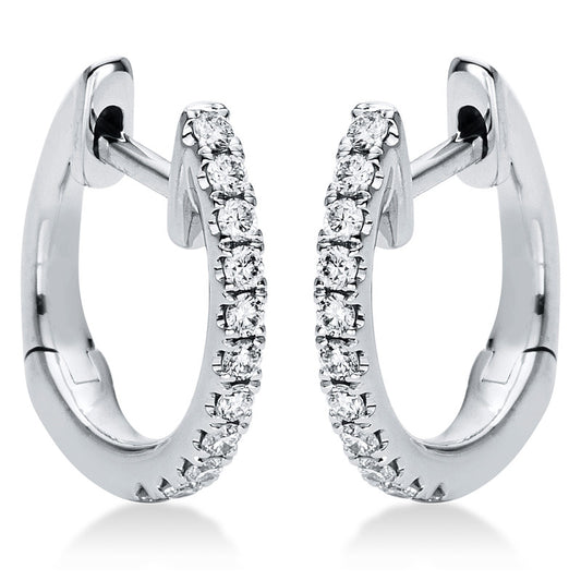 Creolen 18 kt WG, 22 Brill. 0,17 ct, TW-si