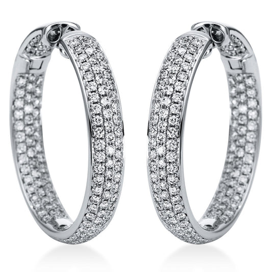 Creolen 18 kt WG, 284 Brill. 2,73 ct, TW-vsi