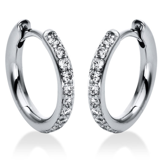 Creolen 18 kt WG, 20 Brill. 0,26 ct, TW-si