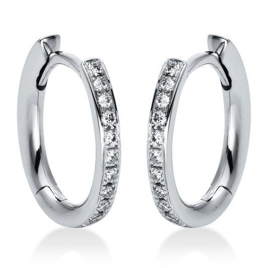 Creolen 18 kt WG, 24 Brill. 0,15 ct, TW-si