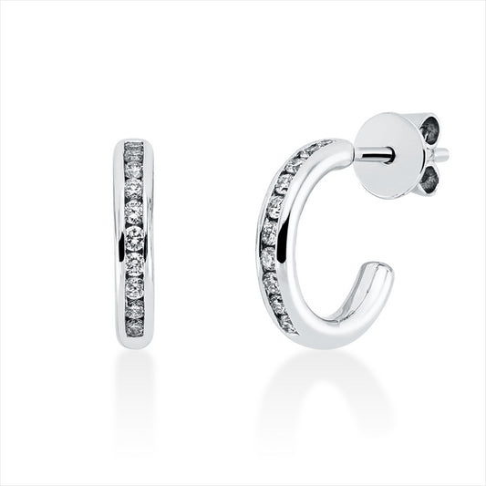 Ohrstecker 18 kt WG, 20 Brill. 0,20 ct, TW-si
