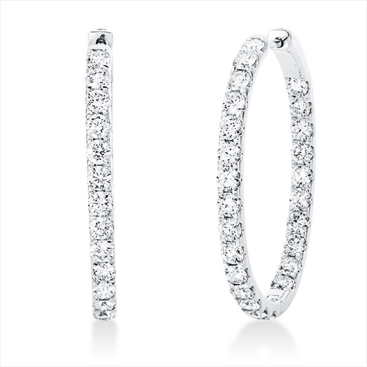 Creolen 18 kt WG, 50 Brill. 4,08 ct, TW-si