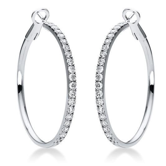 Creolen 18 kt WG, 42 Brill. 2,52 ct, TW-vsi