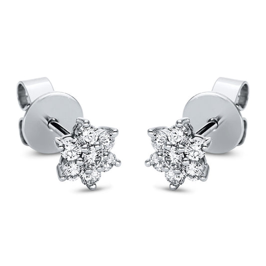 Ohrstecker 18 kt WG, 14 Brill. 0,33 ct, TW-vsi/si