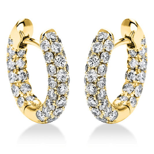 Creolen 18 kt GG, 84 Brill. 1,46 ct, TW-vsi