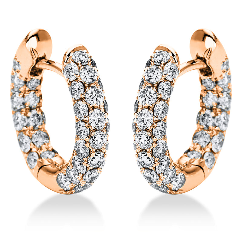 Creolen 18 kt RG, 84 Brill. 1,51 ct, TW-vsi