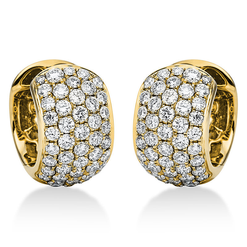 Creolen 18 kt GG, 90 Brill. 1,27 ct, TW-vsi