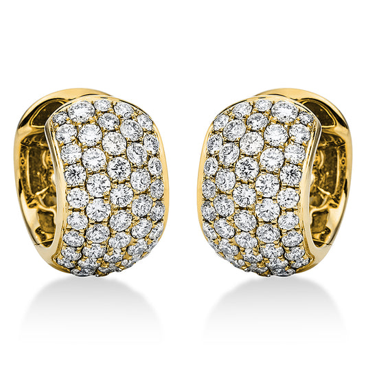 Creolen 18 kt GG, 90 Brill. 1,27 ct, TW-vsi