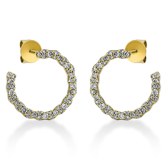 Ohrstecker 18 kt GG, 90 Brill. 0,44 ct, TW-si