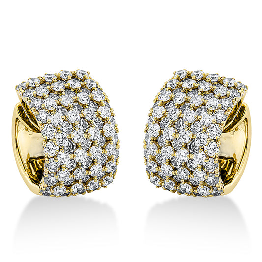 Creolen 18 kt GG, 154 Brill. 7,43 ct, TW-vsi
