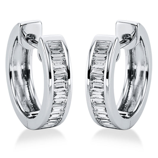 Creolen 18 kt WG, 29 Bag. 0,52 ct, TW-si