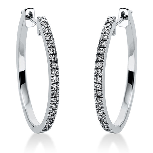 Creolen 18 kt WG, 38 Brill. 0,28 ct, TW-vsi