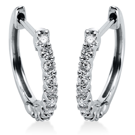 Creolen 18 kt WG, 20 Brill. 0,22 ct, W-si