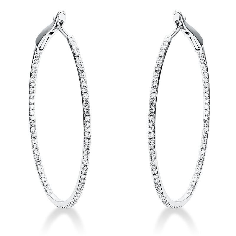 Creolen 18 kt WG, 156 Dia. 0,54 ct, TW-si