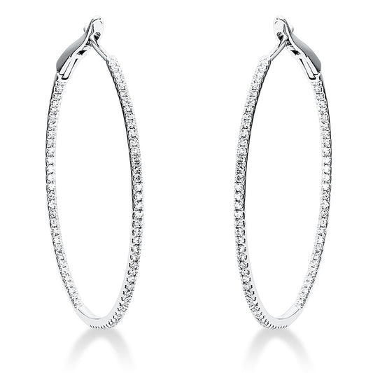 Creolen 18 kt WG, 156 Dia. 0,54 ct, TW-si