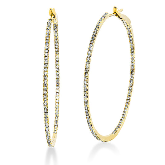 Creolen 18 kt GG, 188 Dia. 0,66 ct, TW-si